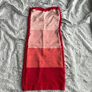 Bebe tri color block tube top dress size XS